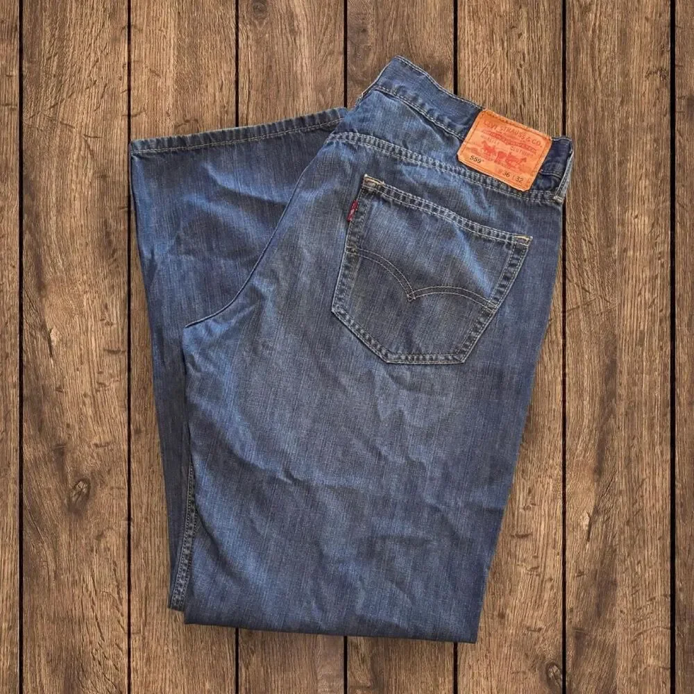 Levi's 559 blue denim jeans men's size 36x32